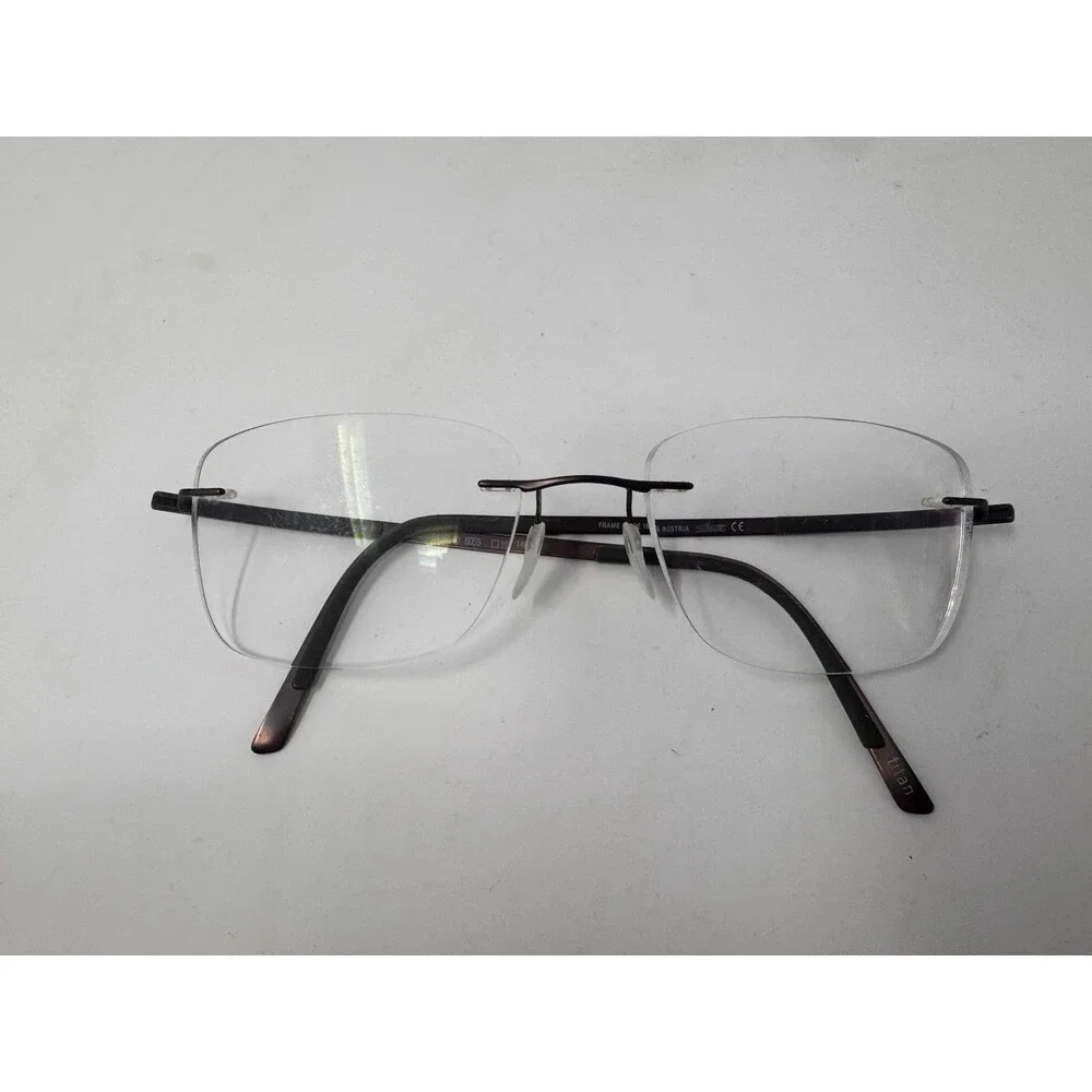 Silhouette 5416 40 6055 Titanium Bronze Gray Rimless Eyeglasses Frames 19 140